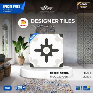 ROMAN DESIGNER TILES ARPA20207028 dTegel Grana Vintage Design 20×20 [GRADE A]