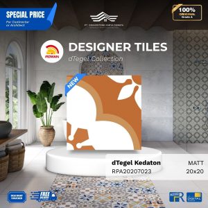 ROMAN DESIGNER TILES ARPA20207023 dTegel Kedaton Vintage Design 20×20 [GRADE A]