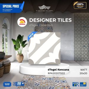 ROMAN DESIGNER TILES ARPA20207002 dTegel Kencana Vintage Design 20×20 [GRADE A]