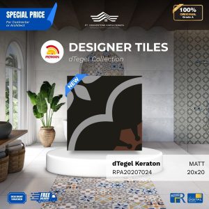 ROMAN DESIGNER TILES ARPA20207024 dTegel Keraton Vintage Design 20×20 [GRADE A]