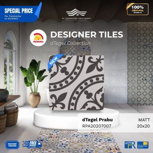 ROMAN DESIGNER TILES ARPA20207007 dTegel Prabu Vintage Design 20×20 [GRADE A]