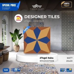 ROMAN DESIGNER TILES ARPA20207009 dTegel Saka Vintage Design 20×20 [GRADE A]