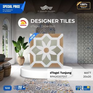 ROMAN DESIGNER TILES ARPA20207017 dTegel Tunjung Vintage Design 20×20 [GRADE A]
