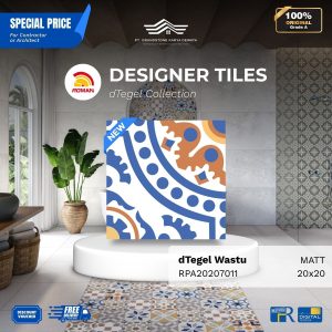 ROMAN DESIGNER TILES ARPA20207011 dTegel Wastu Vintage Design 20×20 [GRADE A]