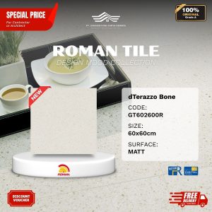 ROMAN DESIGN MOOD AGT602600R dTerazzo Bone 60×60 [GRADE A]