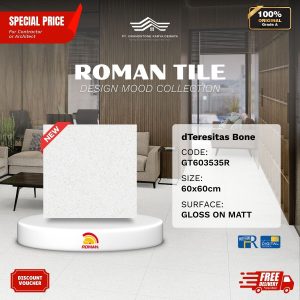 ROMAN DESIGN MOOD AGT603535R dTeresitas Bone 60×60 [GRADE A]