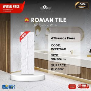 ROMAN RECTIFICADO WALL 1W93764R dThassos Fiore 30×90 [GRADE A]