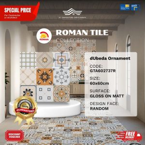 ROMAN VINTAGE MOOD AGTA602737R dUbeda Ornament 60×60 [GRADE A]