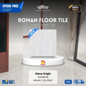 ROMAN FLOOR TILE 1G449235 Alexa Grigio 40×40 [GRADE A]