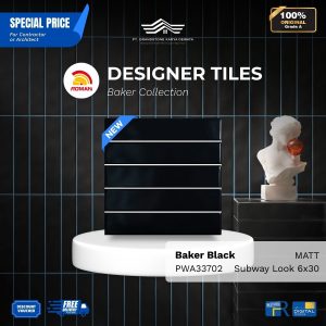 ROMAN PRE CUT PWA33702 Baker Black Subway Look 6×30 [GRADE A]