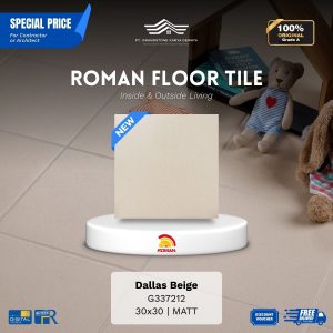ROMAN FLOOR TILE 1G337212 Dallas Beige 30×30 [GRADE A]