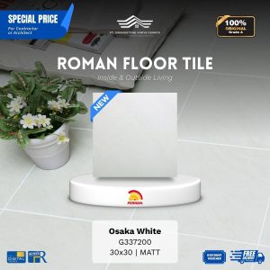 ROMAN FLOOR TILE 1G337200 Osaka White 30×30 [GRADE A]