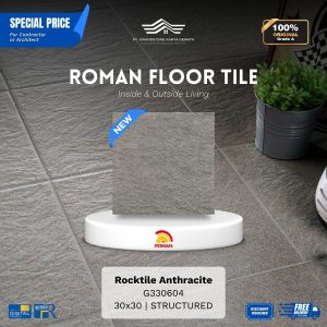 ROMAN FLOOR TILE 1G330604 Rocktile Anthracite 30×30 [GRADE A]