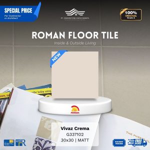 ROMAN FLOOR TILE 1G337102 Vivaz Crema 30×30 [GRADE A]