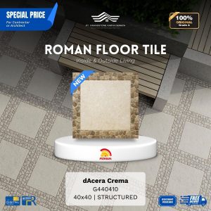 ROMAN FLOOR TILE 1G440410 dAcera Crema 40×40 [GRADE A]