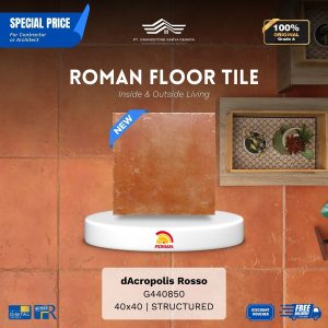 ROMAN FLOOR TILE 1G440850 dAcropolis Rosso 40×40 [GRADE A]