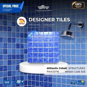 ROMAN PRE CUT 1PWA33716 dAtlantic Cobalt Mosaic Look 5×5 [GRADE A]