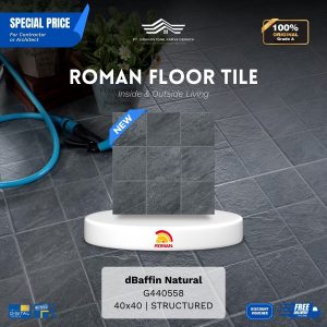 ROMAN FLOOR TILE 1G440558 dBaffin Natural 40×40 [GRADE A]