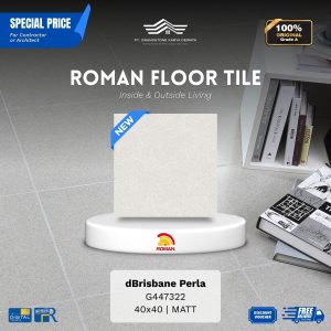 ROMAN FLOOR TILE 1G447322 dBrisbane Perla 40×40 [GRADE A]