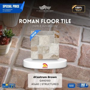 ROMAN FLOOR TILE 1G440100 dCastrum Brown 40×40 [GRADE A]