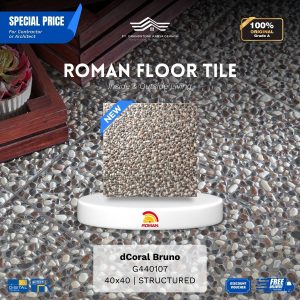 ROMAN FLOOR TILE 1G440107 dCoral Bruno 40×40 [GRADE A]