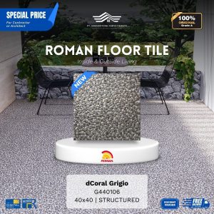 ROMAN FLOOR TILE 1G440106 dCoral Grigio 40×40 [GRADE A]