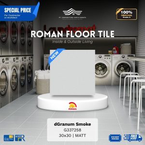 ROMAN FLOOR TILE 1G337258 dGranum Smoke 30×30 [GRADE A]