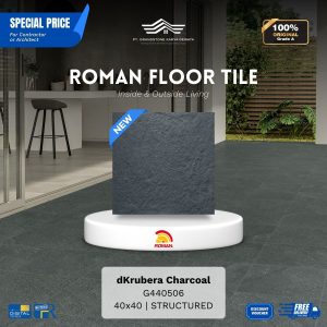 ROMAN FLOOR TILE 1G440506 dKrubera Charcoal 40×40 [GRADE A]