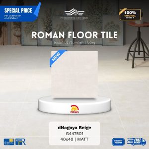 ROMAN FLOOR TILE 1G447501 dNagoya Beige 40×40 [GRADE A]
