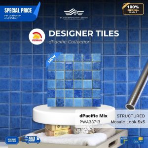 ROMAN PRE CUT 1PWA33713 dPacific Mix Mosaic Look 5×5 [GRADE A]