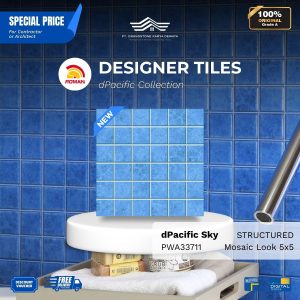 ROMAN PRE CUT 1PWA33711 dPacific Sky Mosaic Look 5×5 [GRADE A]