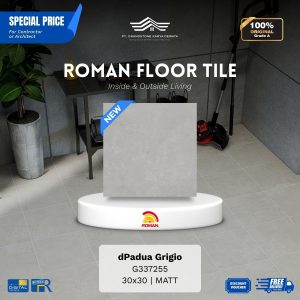 ROMAN FLOOR TILE 1G337255 dPadua Grigio 30×30 [GRADE A]