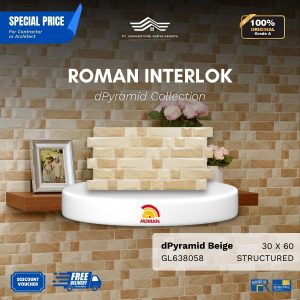 ROMAN INTERLOK 1GL638058 dPyramid Beige 30×60 [GRADE A]