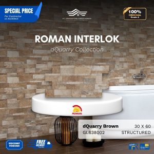 ROMAN INTERLOK 1GL638002 dQuarry Brown 30×60 [GRADE A]