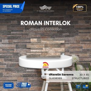 ROMAN INTERLOK 1GL638069 dRavelin Savanna 30×60 [GRADE A]