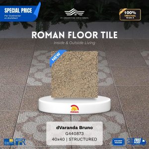 ROMAN FLOOR TILE 1G440873 dVaranda Bruno 40×40 [GRADE A]