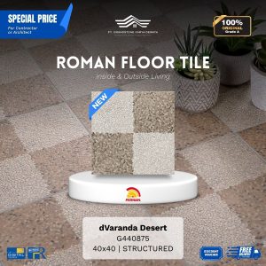 ROMAN FLOOR TILE 1G440875 dVaranda Desert 40×40 [GRADE A]
