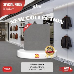 ROMAN STONE MOOD AGT1002555R dApollo Grigio 100×100 [GRADE A]