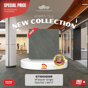 ROMAN STONE MOOD AGT1002550R dFalacer Grigio 100×100 [GRADE A]